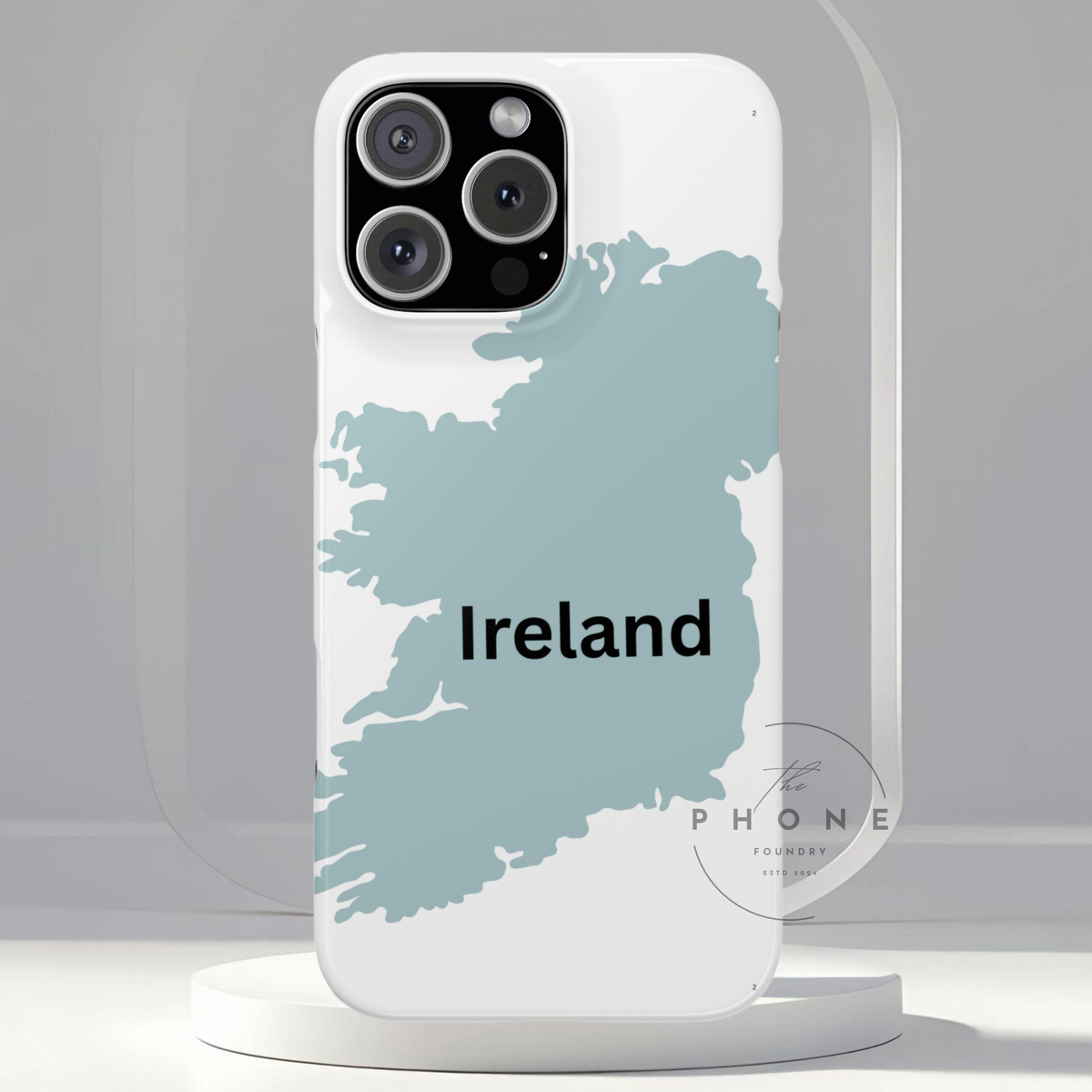 Ireland Map Slim Phone Case, Country Map Phone Cover Compatible with iPhone 17, 16, 15, 14, 13, 12, 11
