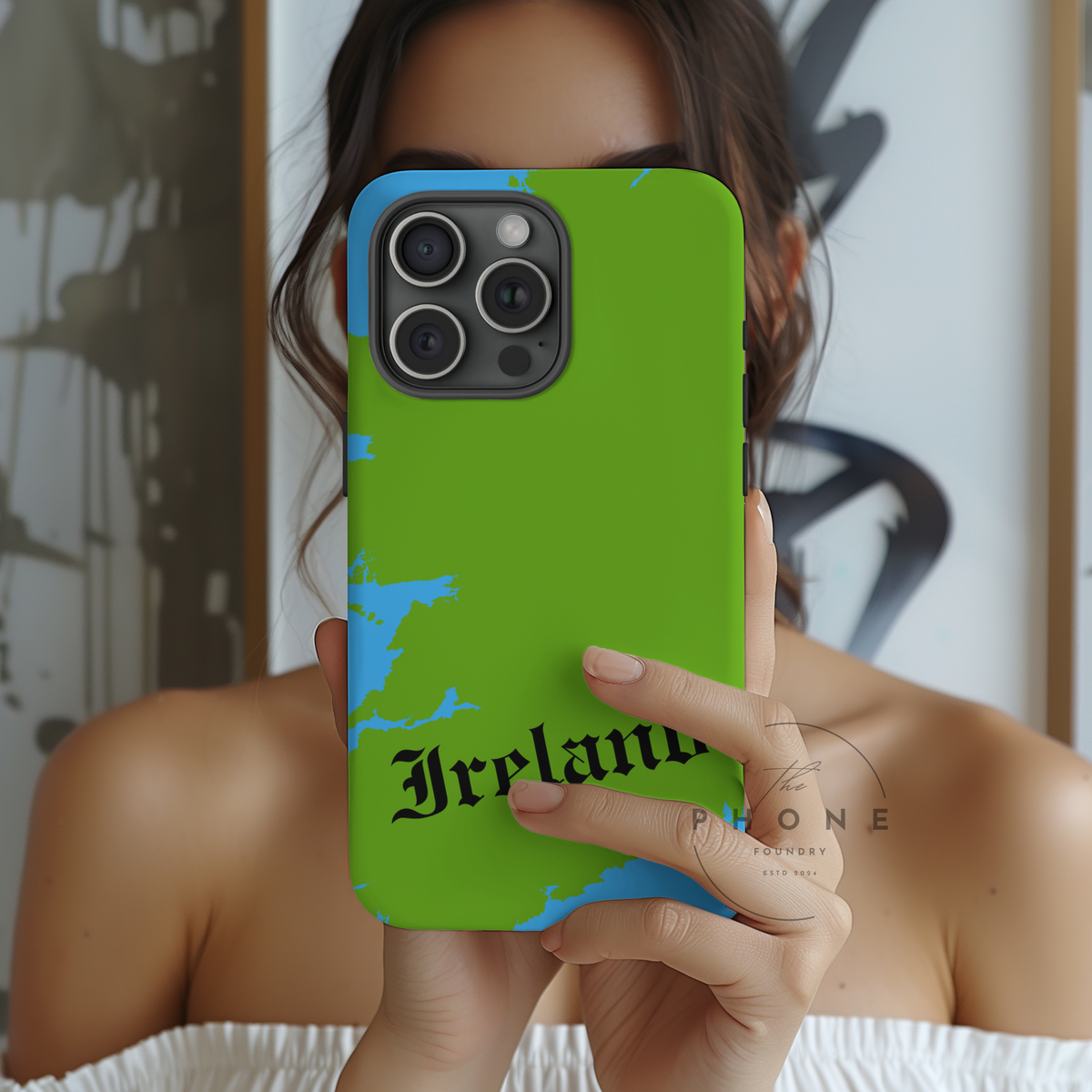 Ireland Map Magnetic Phone Case, Country Map Phone Cover Compatible with iPhone 17, 16, 15, 14, 13