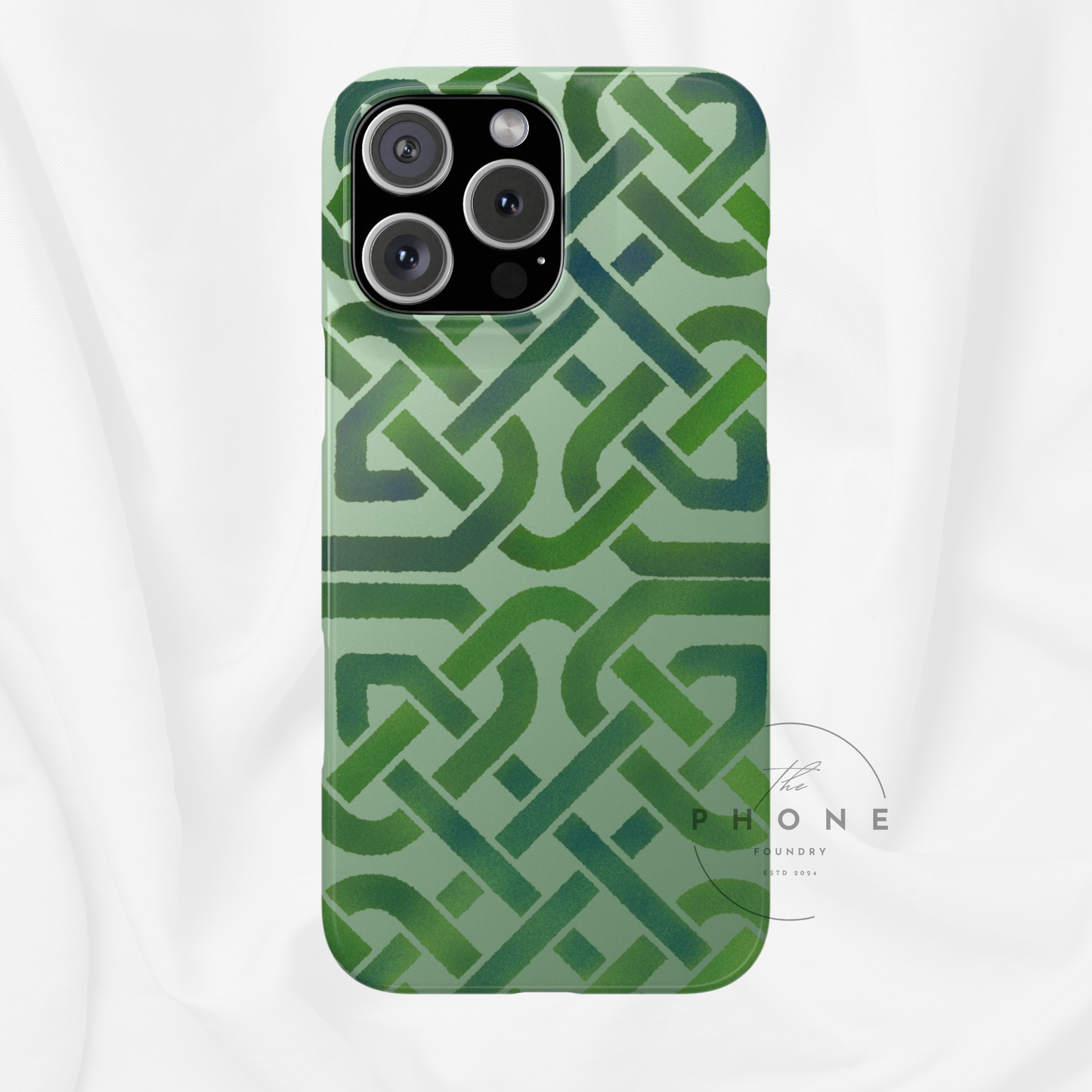 Celtic Knot Slim Phone Case, Irish Heritage Pattern Phone Cover, Celtic Art Design, Irish Culture Gift Compatible with iPhone