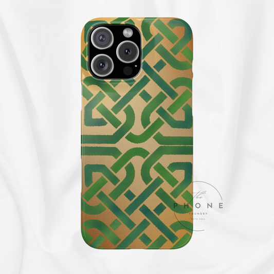 Celtic Knot Slim Phone Case, Irish Heritage Pattern Phone Cover, Celtic Art Design, Irish Culture Gift Compatible with iPhone