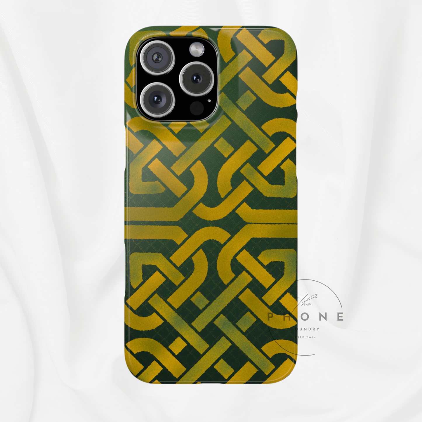 Celtic Knot Slim Phone Case, Irish Heritage Pattern Phone Cover, Celtic Art Design, Irish Culture Gift Compatible with iPhone
