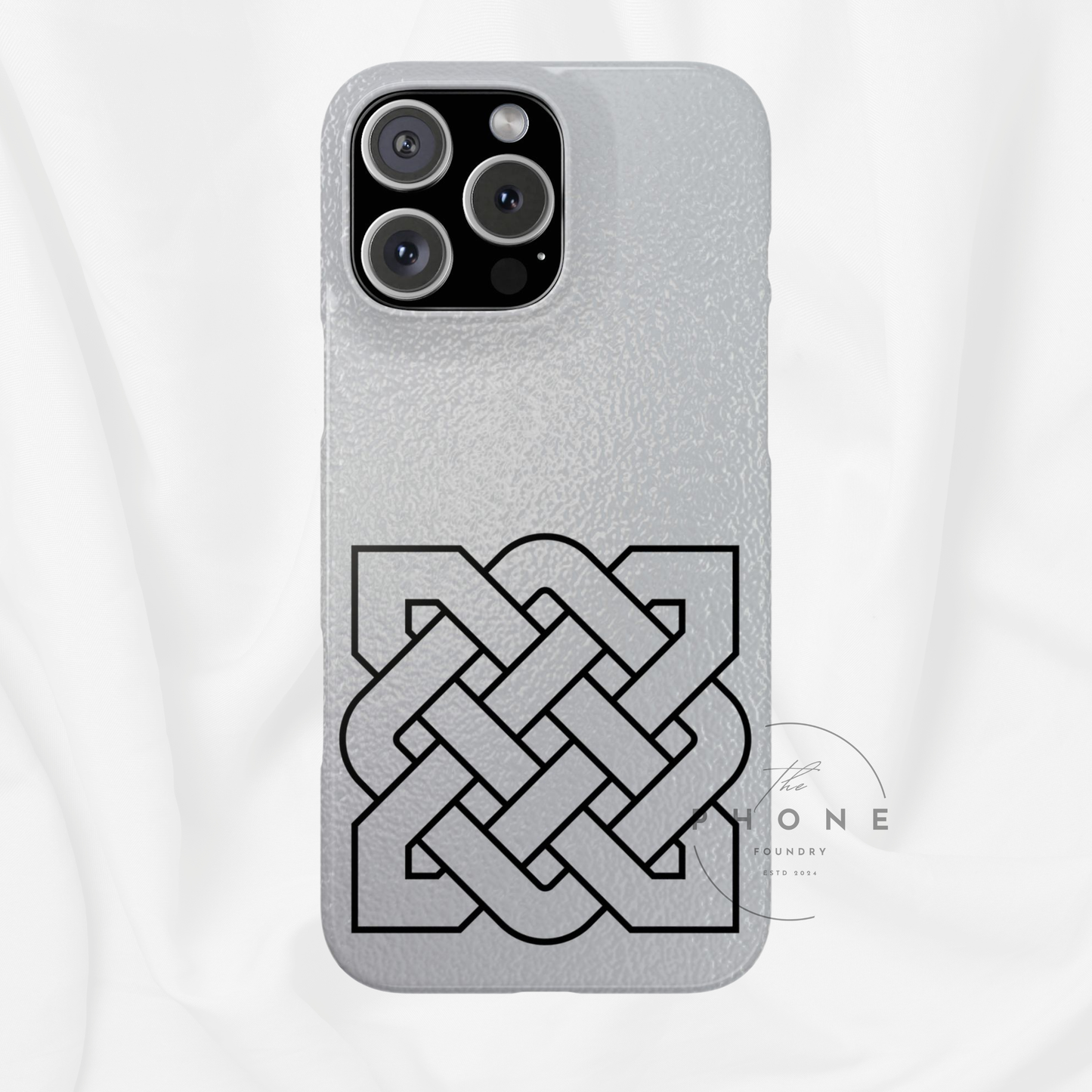 Celtic Knot Slim Phone Case, Irish Heritage Symbol Phone Cover, Minimal Celtic Design, Irish Culture Gift Compatible with iPhone