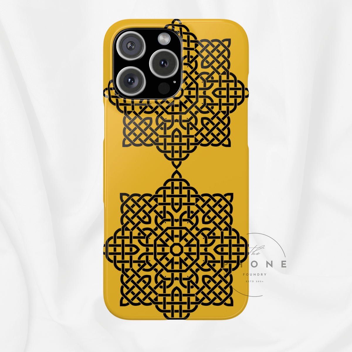 Celtic Knot Slim Phone Case, St. Patrick Design Phone Cover, Irish Heritage Design Compatible with iPhone 17, 16, 15, 14, 13, 12, 11
