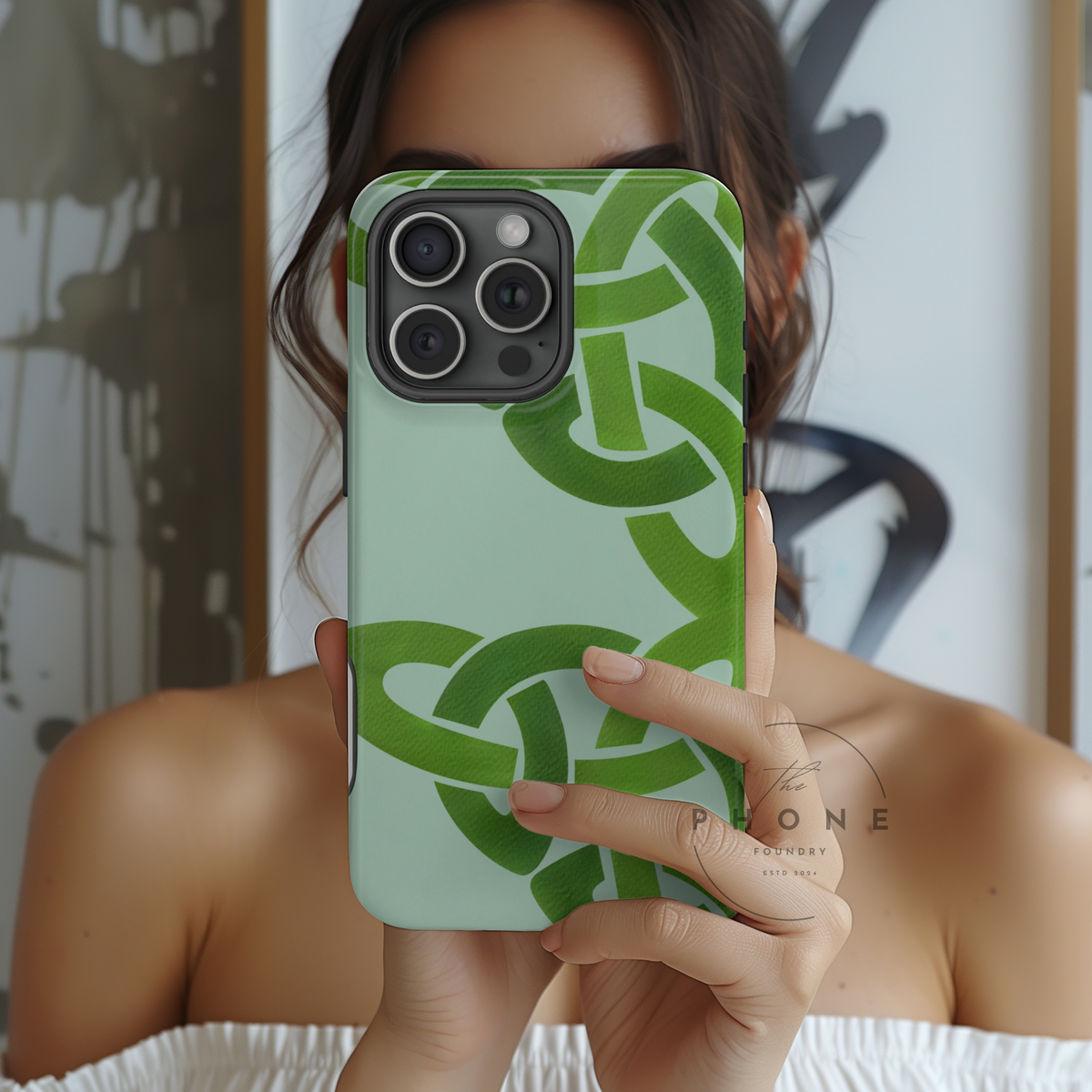 Celtic Knot Magnetic Phone Case, St. Patrick Design Phone Cover, Compatible with iPhone 17, 16, 15, 14, 13