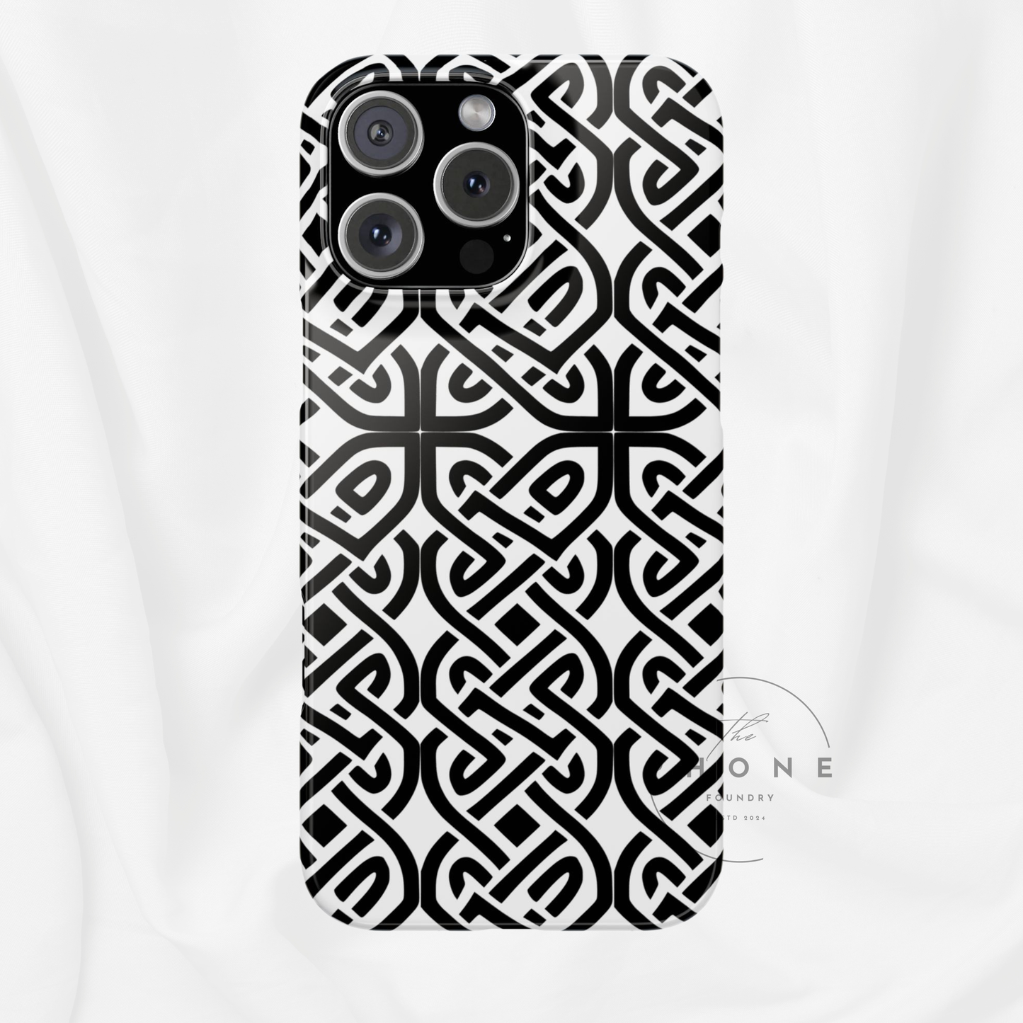 Celtic Knot Slim Phone Case, St. Patrick Design Phone Cover, Compatible with iPhone 17, 16, 15, 14, 13, 12, 11