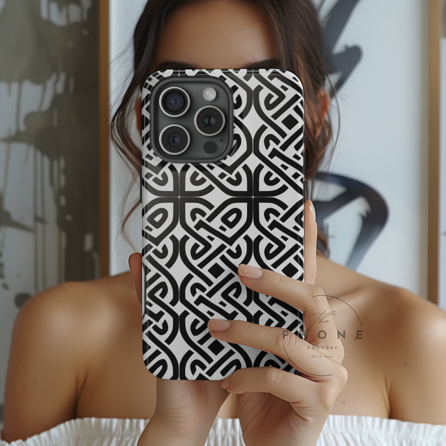 Celtic Knot Slim Phone Case, St. Patrick Design Phone Cover, Compatible with iPhone 17, 16, 15, 14, 13, 12, 11