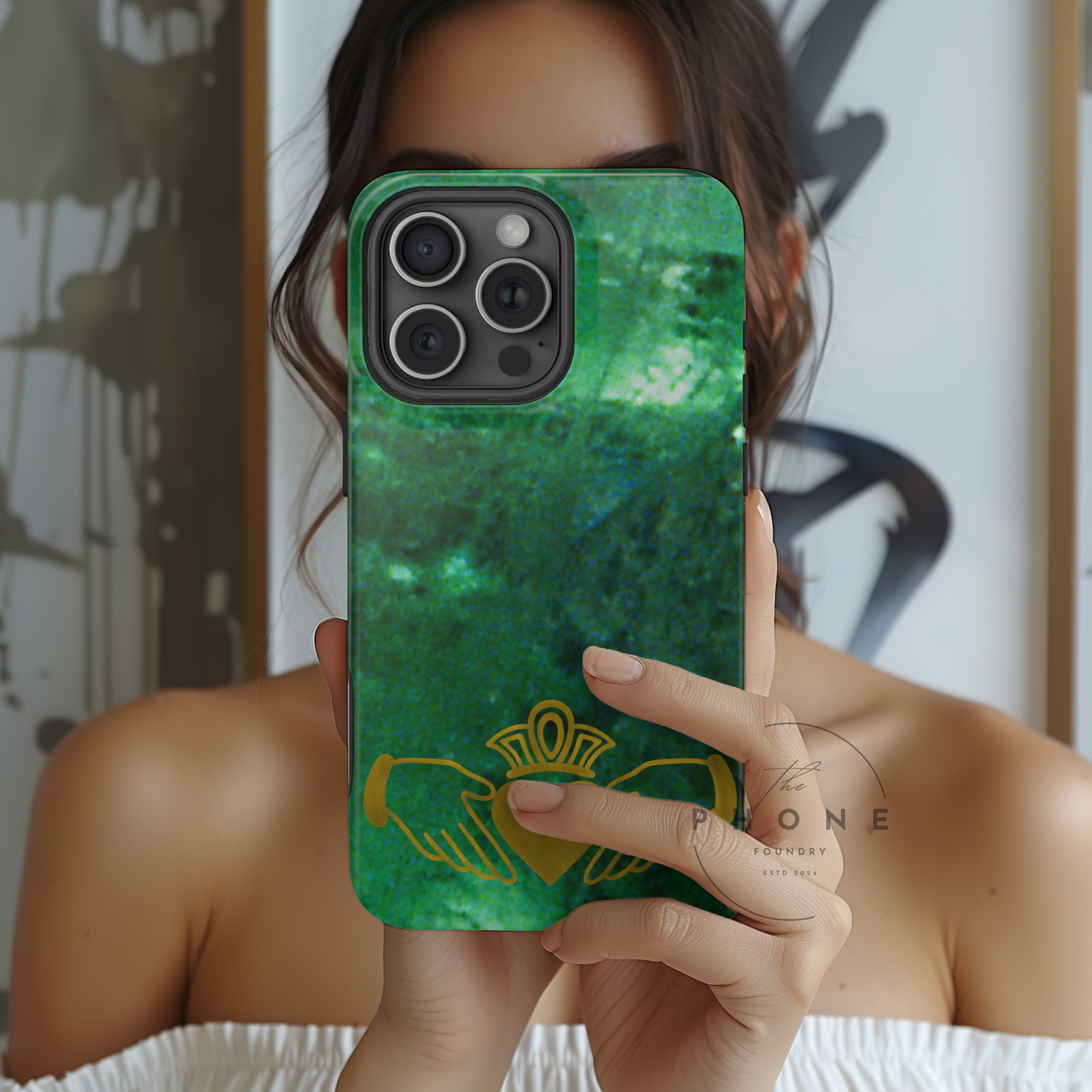 Claddagh Magnetic Phone Case, Irish Symbol Ring, Love Loyalty Friendship Vintage Gold, Compatible with iPhone 17 16 15 14 13