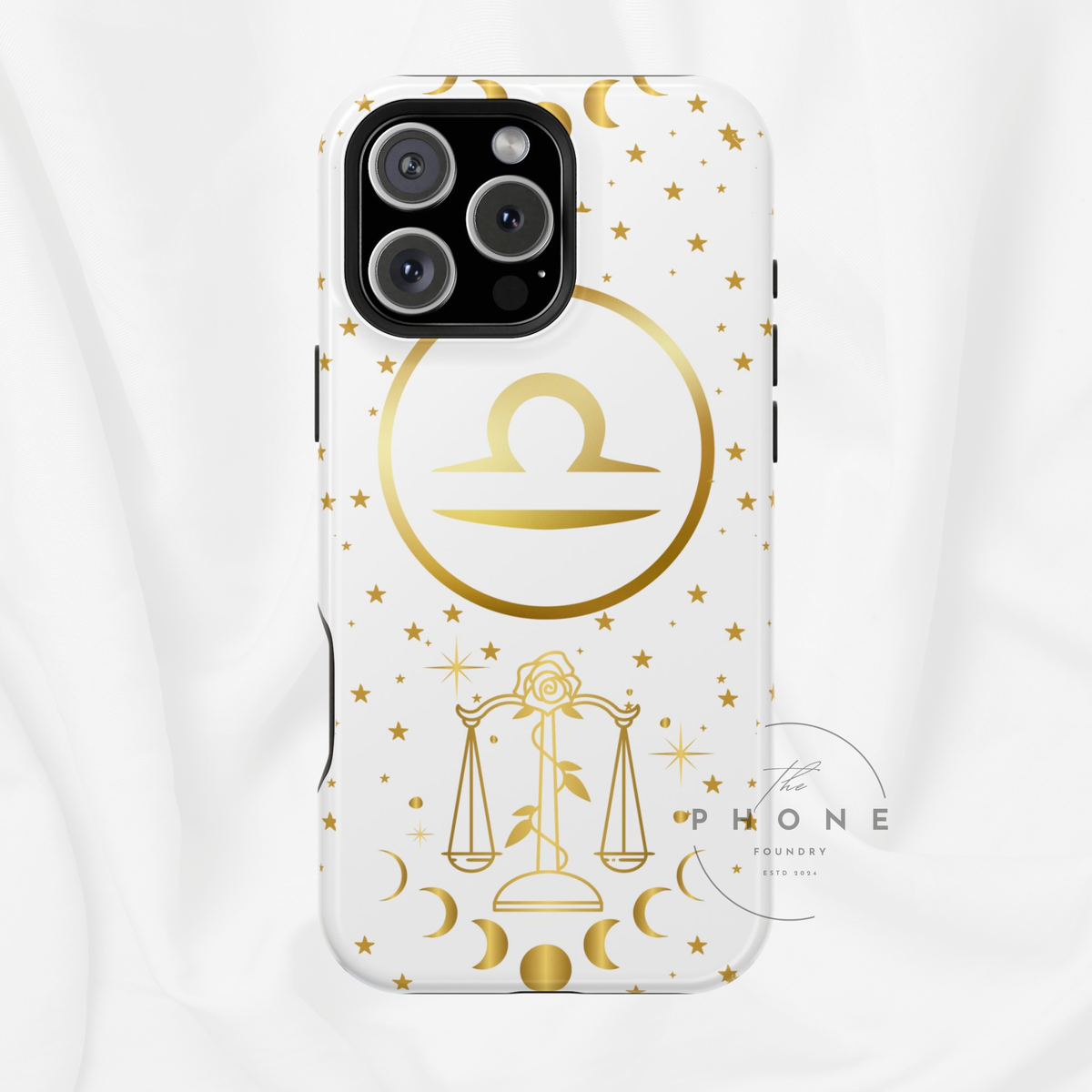 Libra Zodiac Magnetic Phone Case Astrology Gift for Her, Celestial Star Sign Cover, Birthday Gift, Compatible with iPhone 17, 16, 15, 14, 13