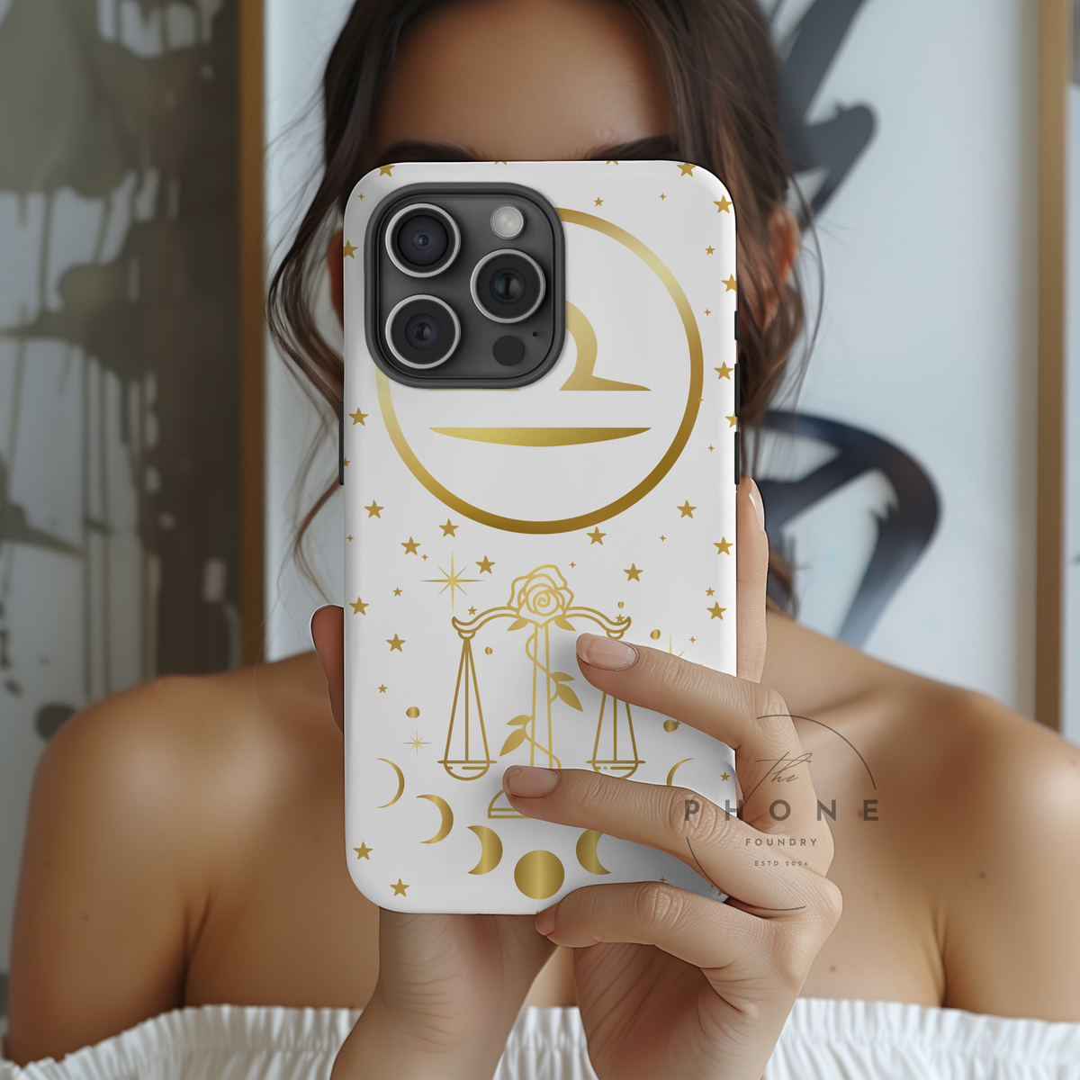 Libra Zodiac Magnetic Phone Case Astrology Gift for Her, Celestial Star Sign Cover, Birthday Gift, Compatible with iPhone 17, 16, 15, 14, 13