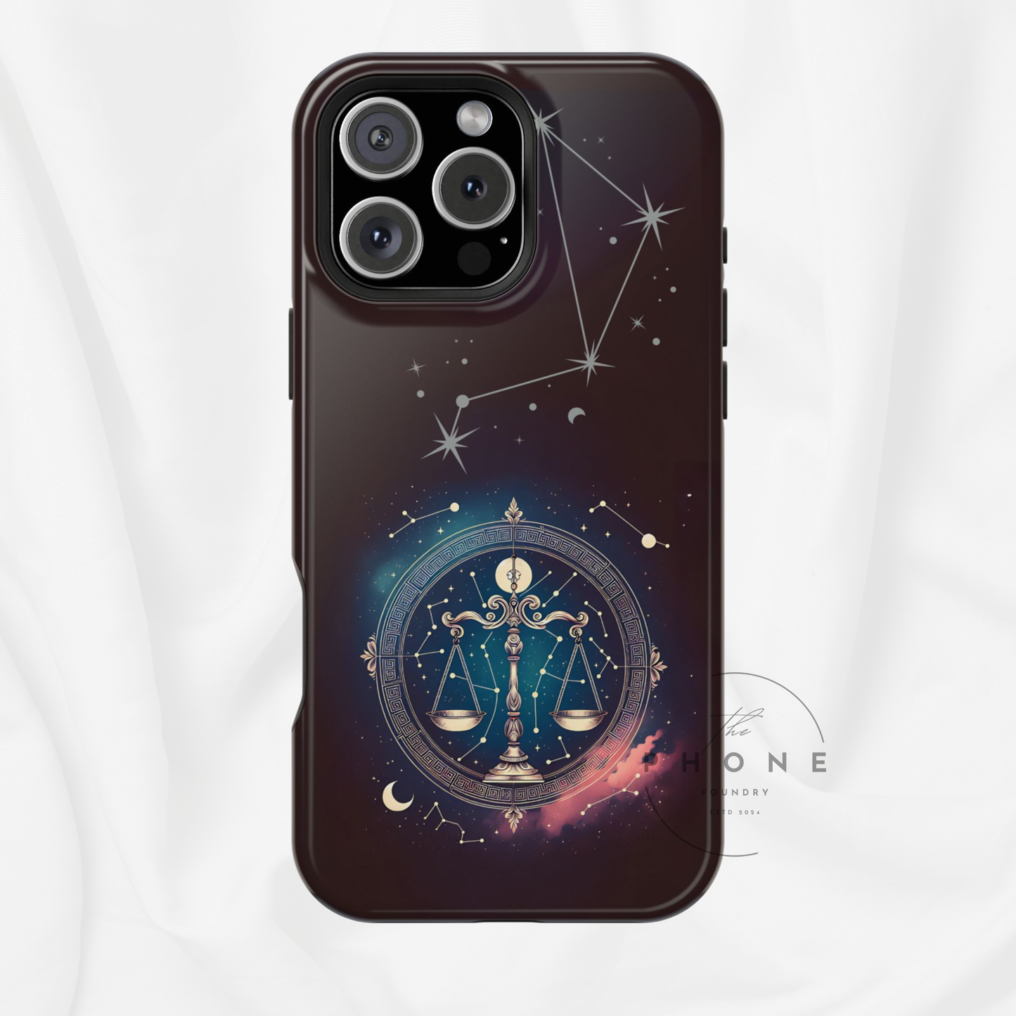Libra Zodiac Magnetic Phone Case Astrology Gift for Her, Celestial Star Sign Cover, Birthday Gift, Compatible with iPhone 17, 16, 15, 14, 13