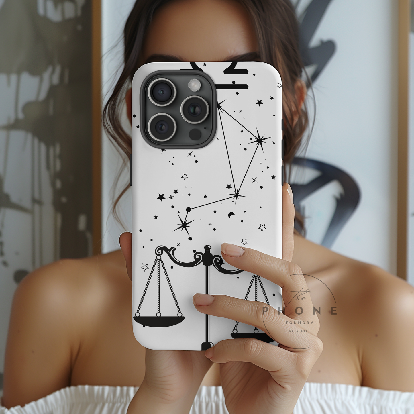 Libra Zodiac Magnetic Phone Case Astrology Gift for Her, Celestial Star Sign Cover, Birthday Gift, Compatible with iPhone 17, 16, 15, 14, 13