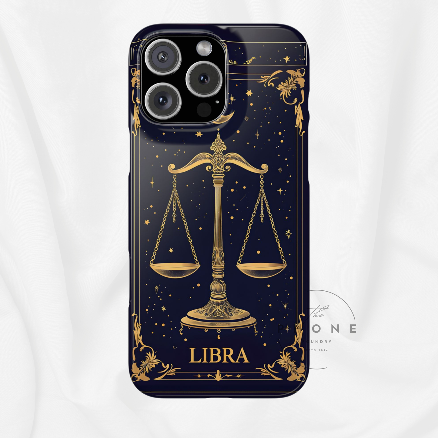Libra Zodiac Slim Phone Case Astrology Gift for Her, Celestial Star Sign Cover, Birthday Gift, Compatible with iPhone 17, 16, 15, 14, 13