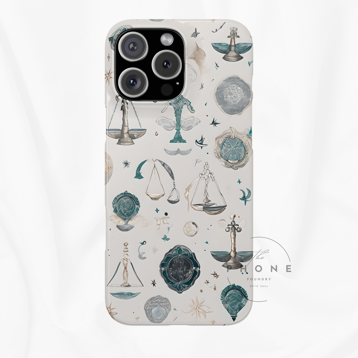 Libra Zodiac Slim Phone Case Astrology Gift for Her, Celestial Star Sign Cover, Birthday Gift, Compatible with iPhone 17, 16, 15, 14, 13