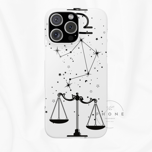 Libra Zodiac Slim Phone Case Astrology Gift for Her, Celestial Star Sign Cover, Birthday Gift, Compatible with iPhone 17, 16, 15, 14, 13