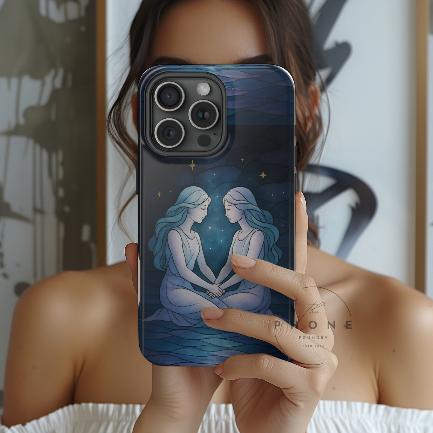 Gemini Zodiac Magnetic Phone Case, Astrology Gift for Her, Celestial Star Sign, Birthday Gift, Compatible with iPhone 17, 16, 15, 14, 13