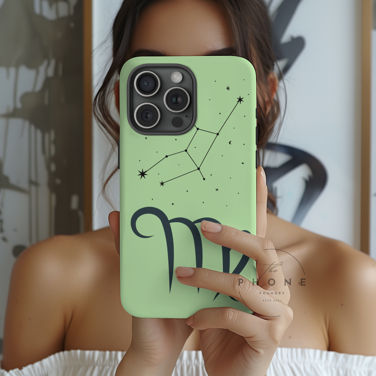 Virgo Zodiac Magnetic Phone Case, Astrology Gift for Her, Celestial Star Sign, Birthday Gift, Compatible with iPhone 17, 16, 15, 14, 13