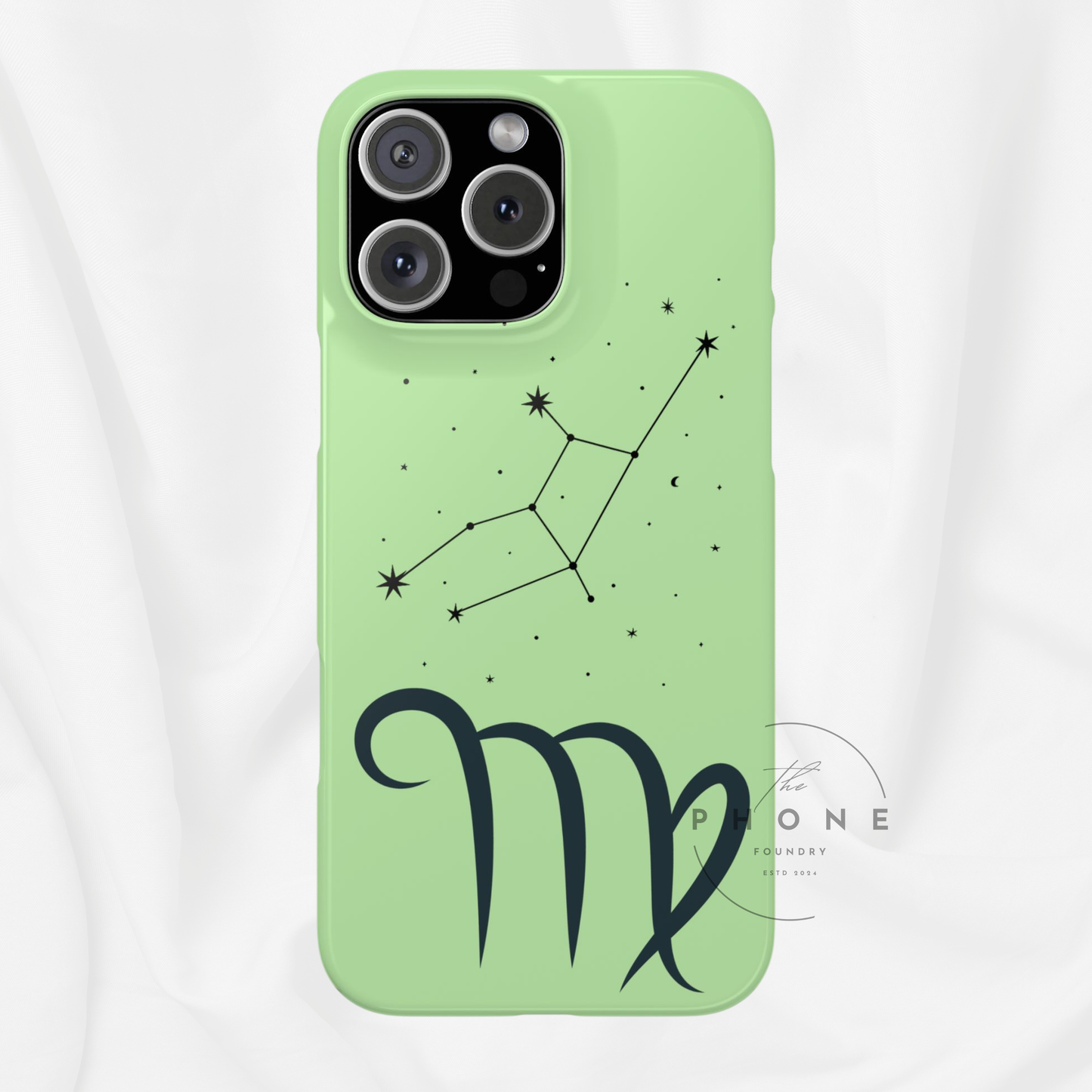 Virgo Zodiac Slim Phone Case, Astrology Gift for Her, Celestial Star Sign, Birthday Gift, Compatible with iPhone 17, 16, 15, 14, 13