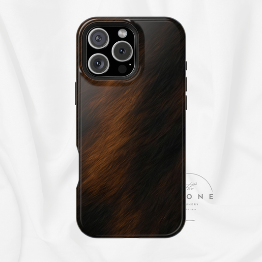 Horse Print Magnetic Phone Case, Animal Print, Protective Faux Skin Style Cover Compatible with iPhone 17, 16, 15, 14, 13