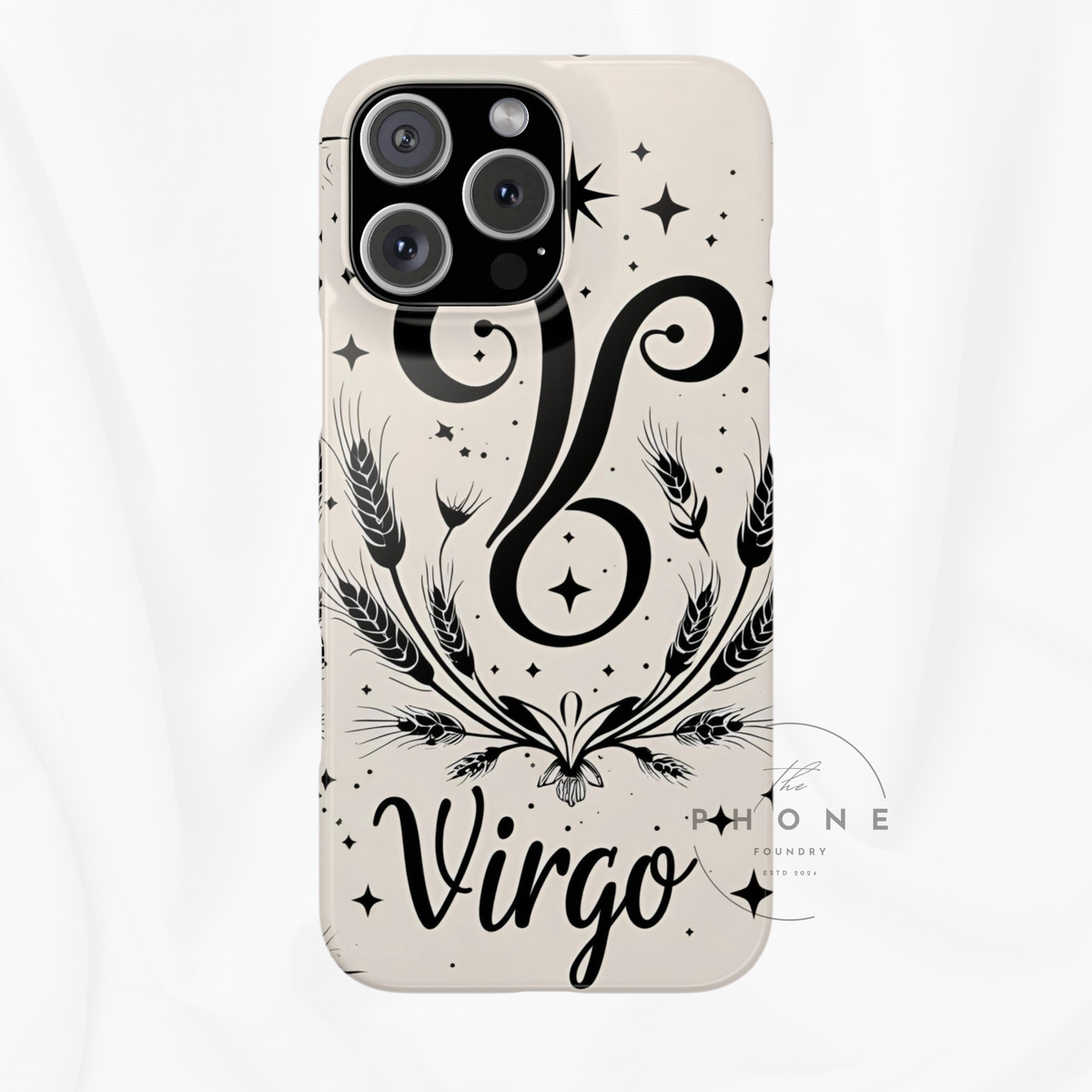 Virgo Zodiac Slim Phone Case, Astrology, Celestial Star Sign Cover, Compatible with iPhone 17, 16, 15, 14, 13, 12, 11