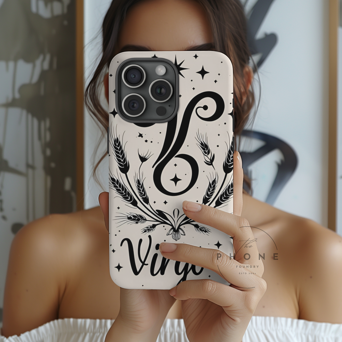 Virgo Zodiac Magnetic Phone Case, Astrology, Celestial Star Sign Cover, Compatible with iPhone 17, 16, 15, 14, 13