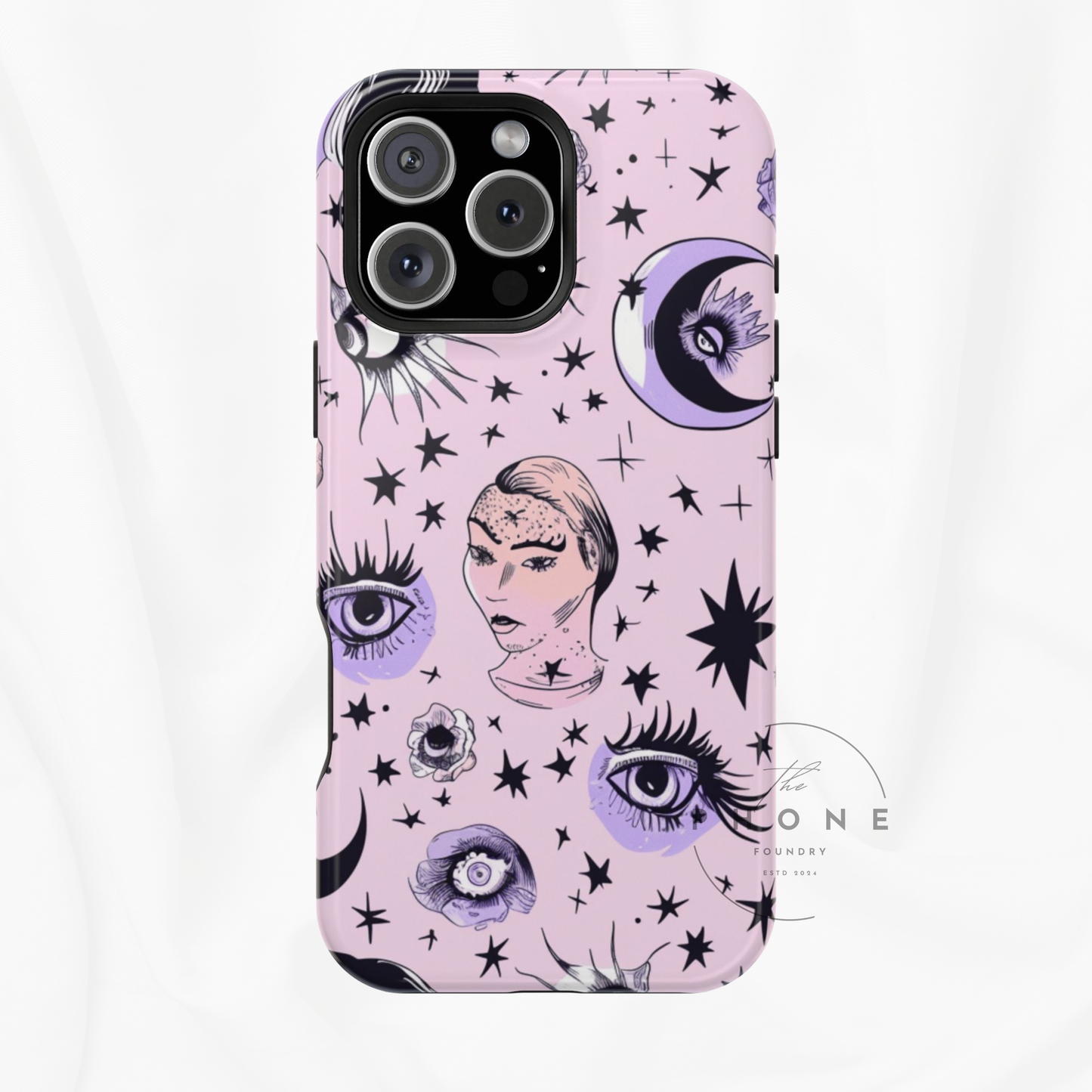 Celestial Magnetic Phone Case - Stylish Cosmic Design, Astrology Gifts, Moon & Stars, Compatible with iPhone 17, 16, 15, 14, 13