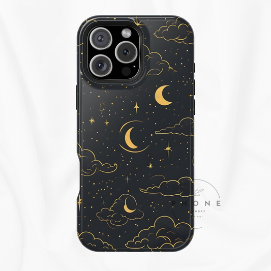 Celestial Magnetic Phone Case, Starry Night Design, Compatible with iPhone 17, 16, 15, 14, 13