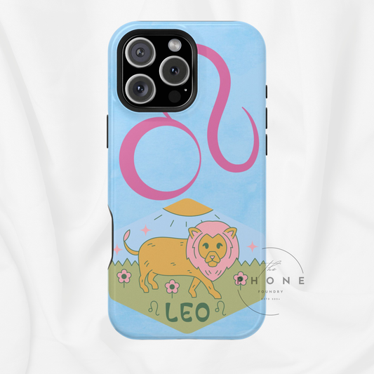 Leo Zodiac Magnetic Phone Case, Astrology Gift for Her, Celestial Star Sign Cover, Compatible with iPhone 17, 16, 15, 14, 13