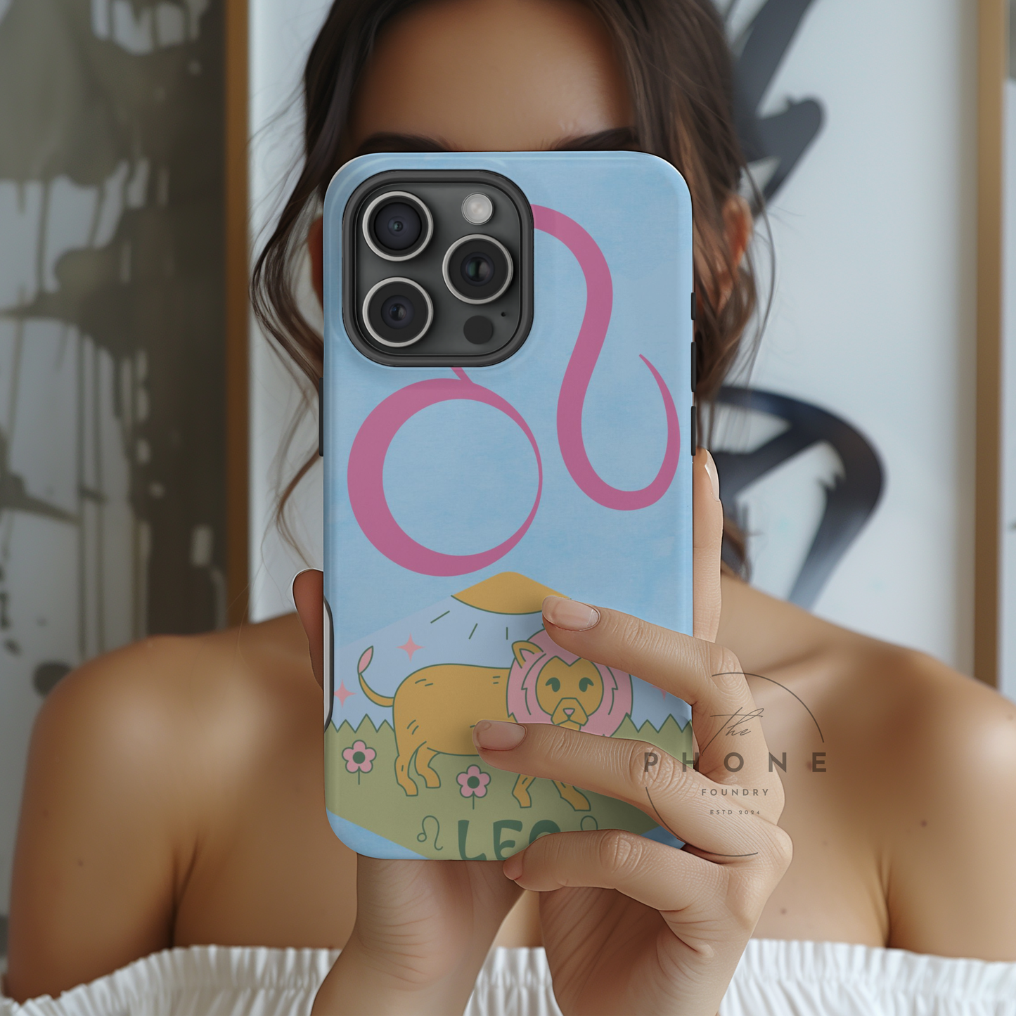 Leo Zodiac Magnetic Phone Case, Astrology Gift for Her, Celestial Star Sign Cover, Compatible with iPhone 17, 16, 15, 14, 13
