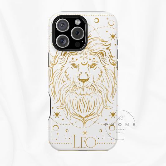 Leo Zodiac Magnetic Phone Case, Astrology Gift for Her, Celestial Star Sign Cover, Compatible with iPhone 17, 16, 15, 14, 13