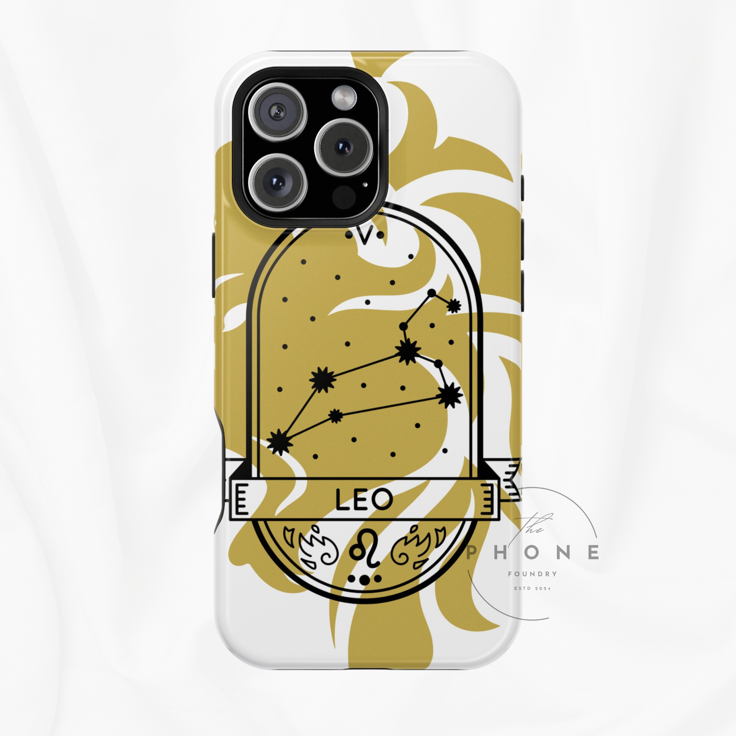 Leo Zodiac Magnetic Phone Case, Astrology Gift for Her, Celestial Star Sign Cover, Compatible with iPhone 17, 16, 15, 14, 13