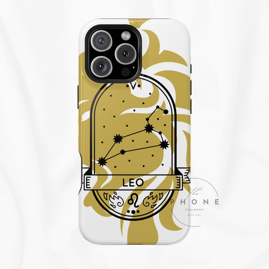 Leo Zodiac Magnetic Phone Case, Astrology Gift for Her, Celestial Star Sign Cover, Compatible with iPhone 17, 16, 15, 14, 13