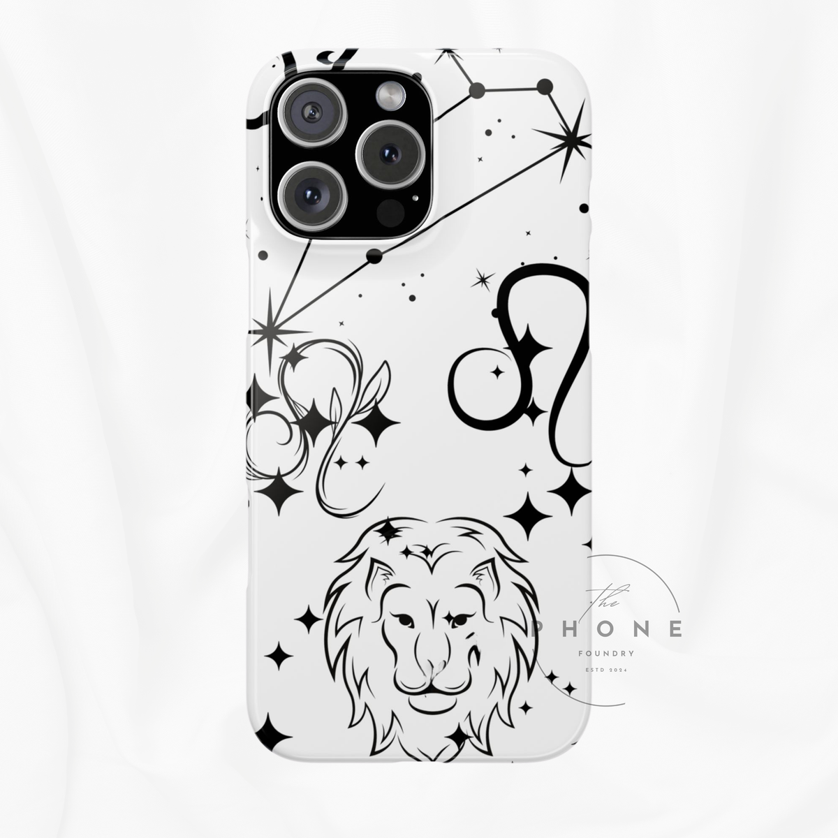 Leo Zodiac Slim Phone Case, Astrology Gift for Her, Celestial Star Sign Cover, Compatible with iPhone 17, 16, 15, 14, 13, 12, 11