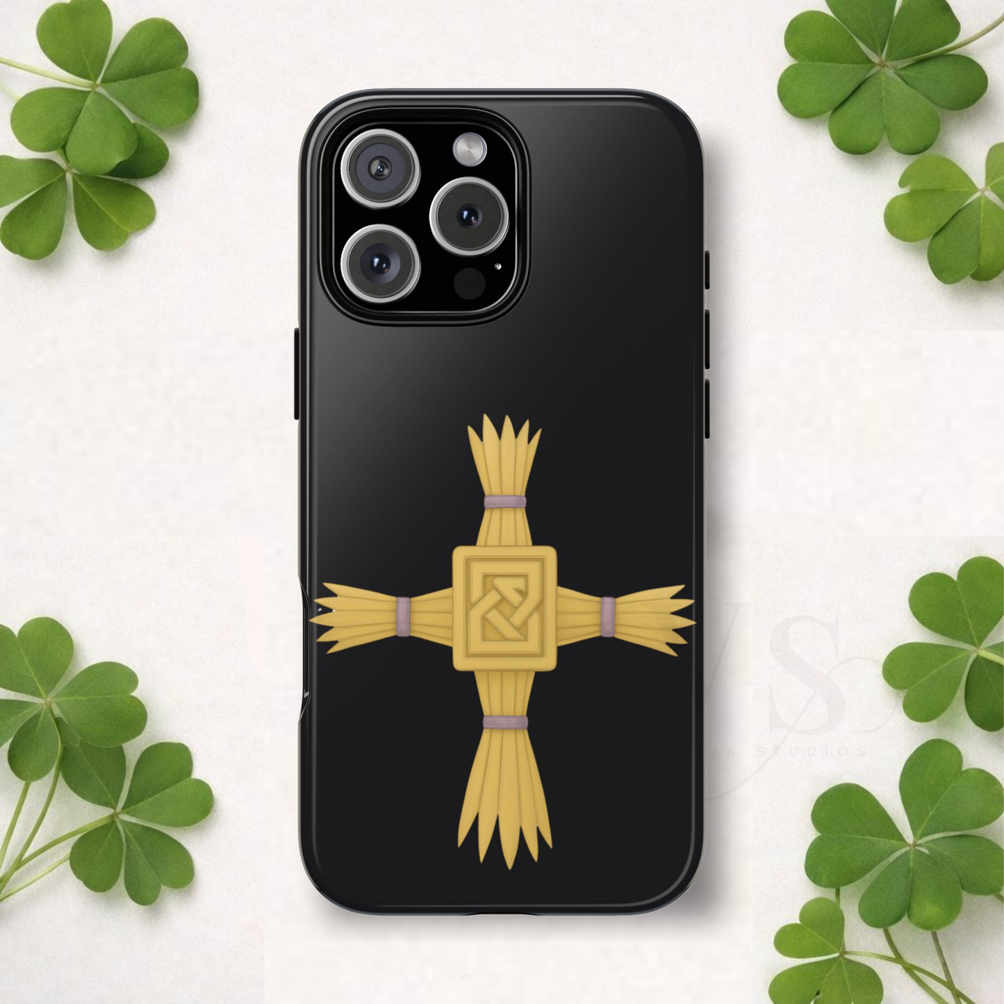 Brigid’s Cross Tough Phone Case Irish Celtic Protection Symbol Gold St Brigid Sacred Woven Cross iPhone Samsung Galaxy