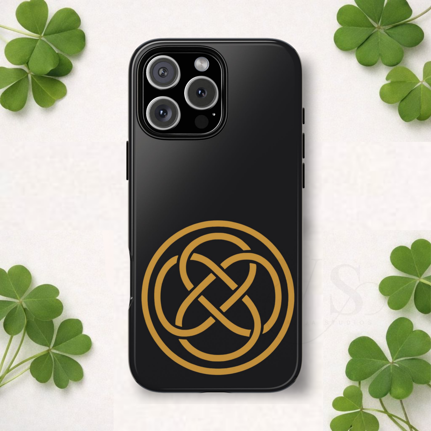 Celtic Shield Knot Tough Phone Case Irish Protection Symbol Compatible with iPhone 17 16 15 14 13 12 11 Pro Max Galaxy Pixel