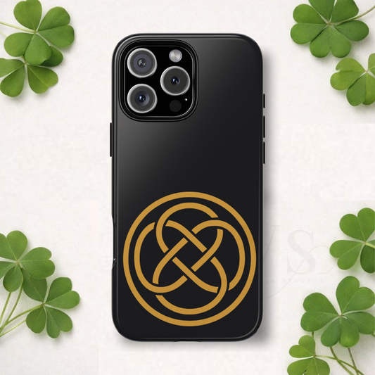 Celtic Shield Knot Tough Phone Case Irish Protection Symbol Compatible with iPhone 17 16 15 14 13 12 11 Pro Max Galaxy Pixel