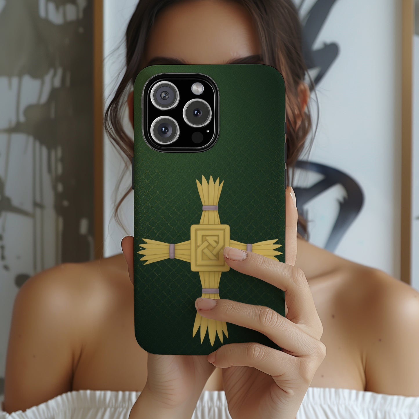 Brigid’s Cross Tough Phone Case Irish Celtic Protection Symbol St Brigid Sacred Woven Cross iPhone 15 14 13 12 11 Pro Max Galaxy Google Pixel