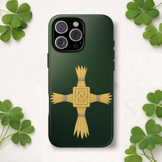 Brigid’s Cross Tough Phone Case Irish Celtic Protection Symbol St Brigid Sacred Woven Cross iPhone 15 14 13 12 11 Pro Max Galaxy Google Pixel