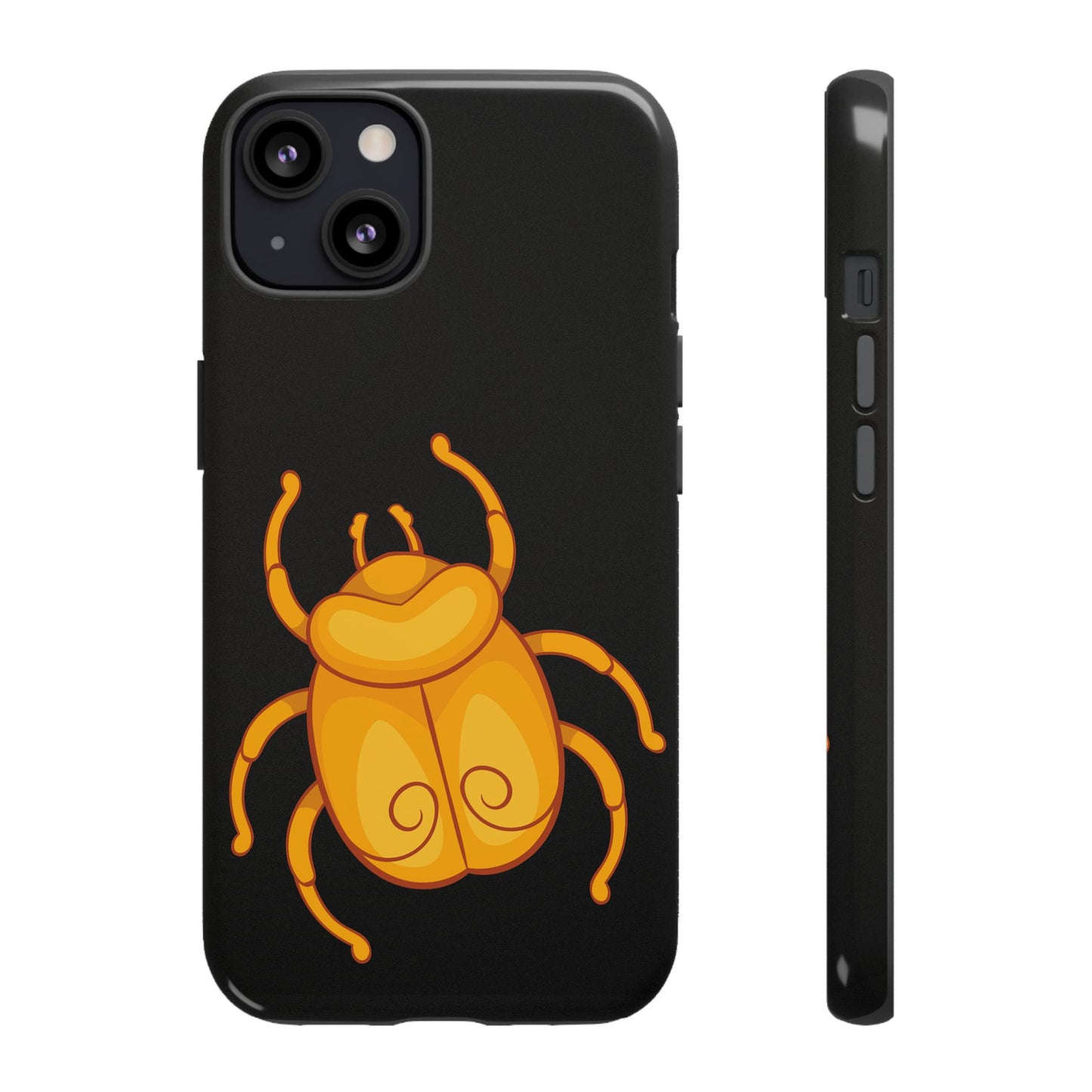 Ancient Egyptian Scarab Tough Phone Case - Gold Beetle Design, Mythological Insect Art, Compatible with iPhone, Galaxy, and Google Phones