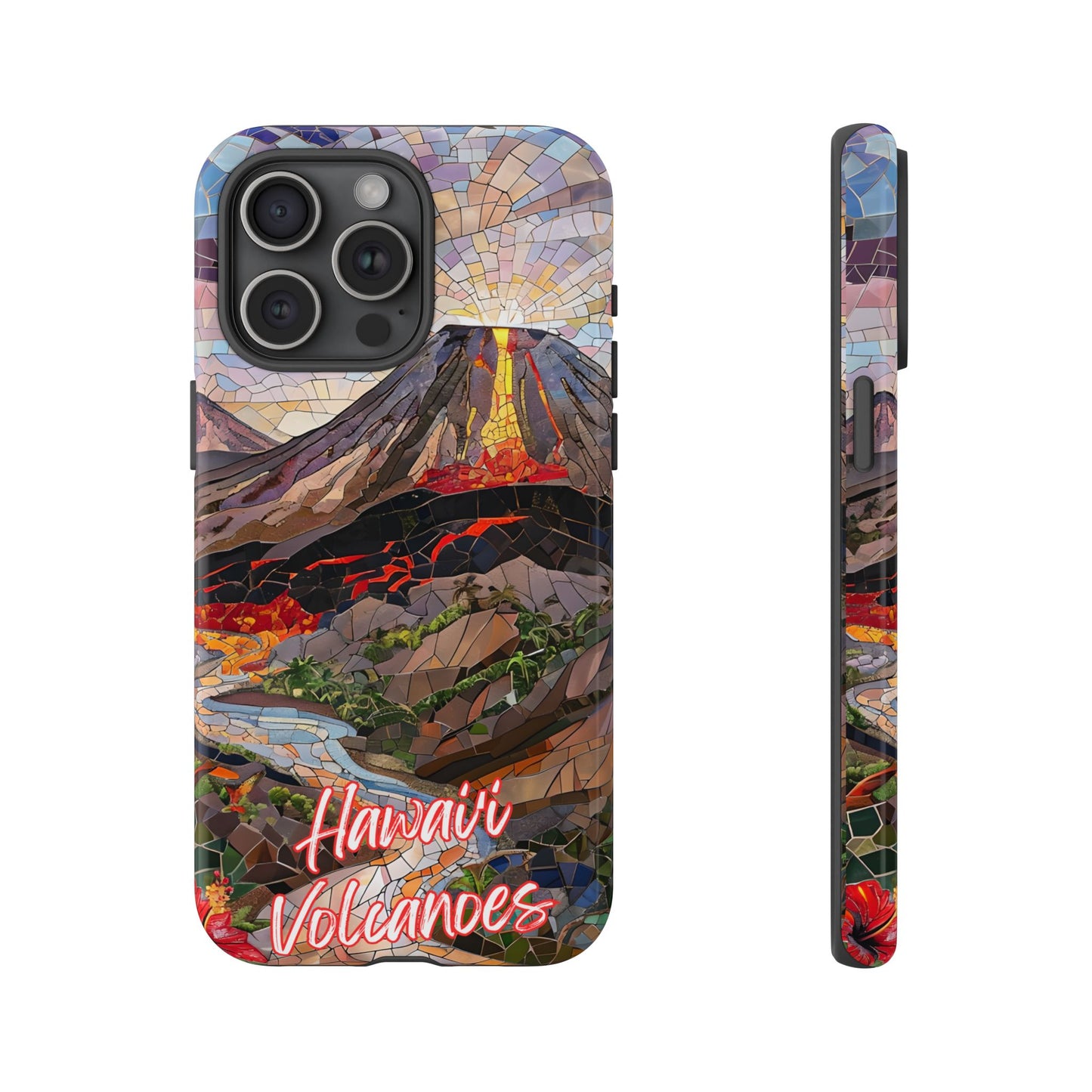 Hawaii Volcanoes National Park Hawaii Phone Case, Mosaic Phone Case, Hawaii Nature Art, National Park Gift, Scenic Waterfall Phone Cover