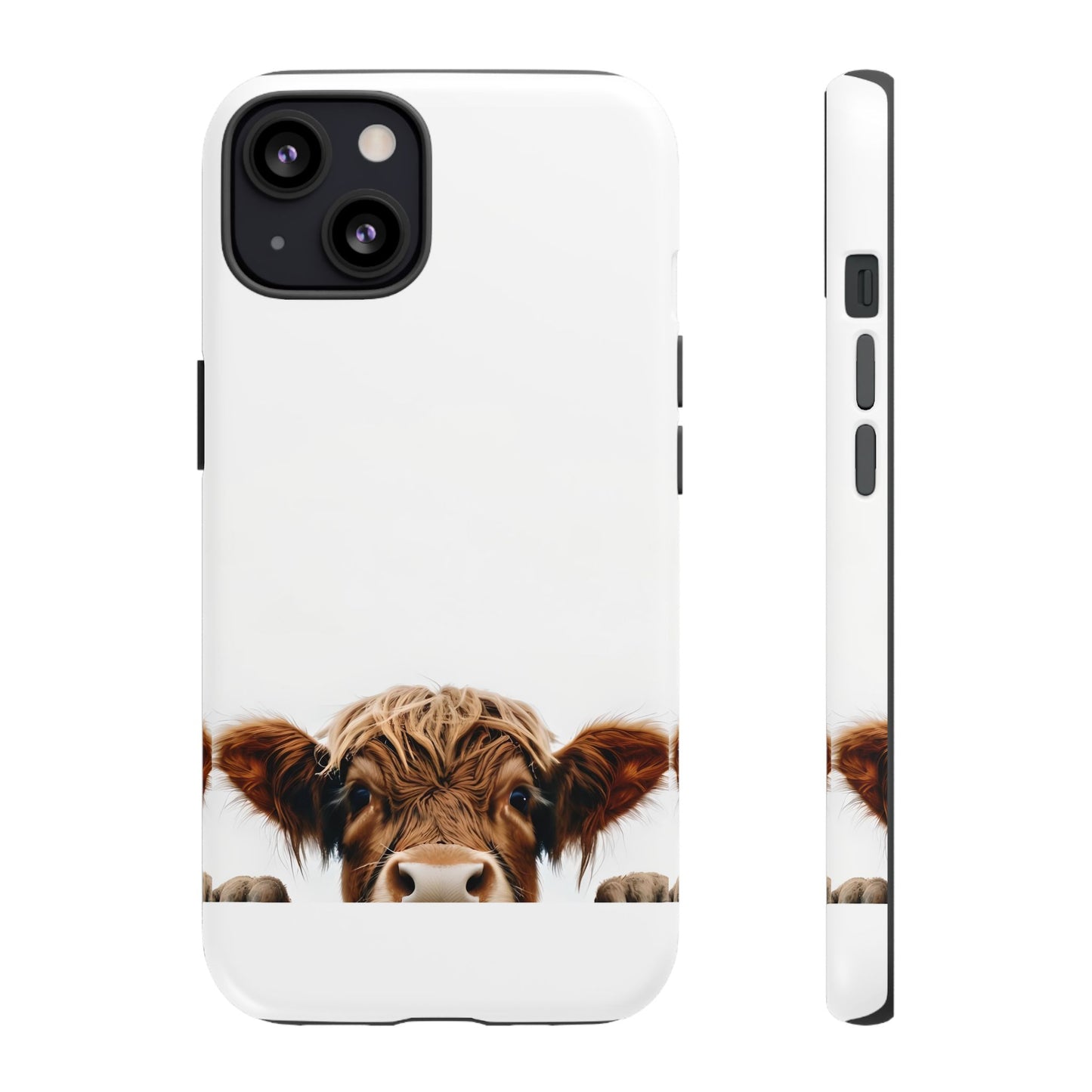 Highland Cow Phone Case - Cute Animal Lover Gift , Wildlife Nature Tough Phone Case , Compatible with iPhone, Galaxy, Google