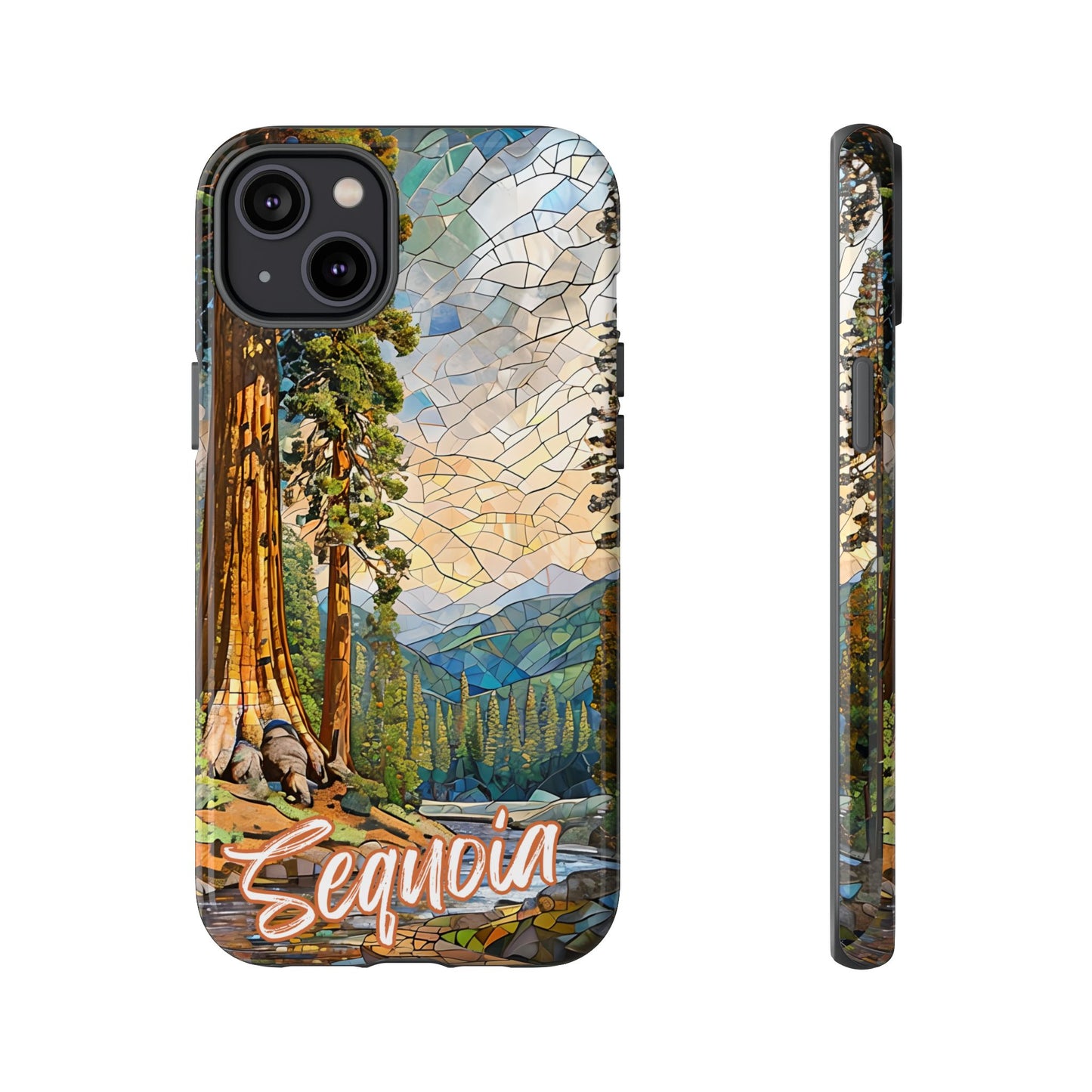 Sequoia National Park Northern California Phone Case, Mosaic Phone Case, Mountain Nature Art, National Park Gift, Scenic Forest Phone Cover