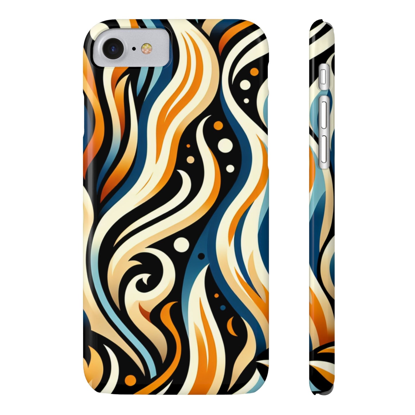 Stylish Slim Phone Cases with Bold Abstract Design, Phone Accessories, Trendy Gift, Unique Art, Colorful Protective Cover