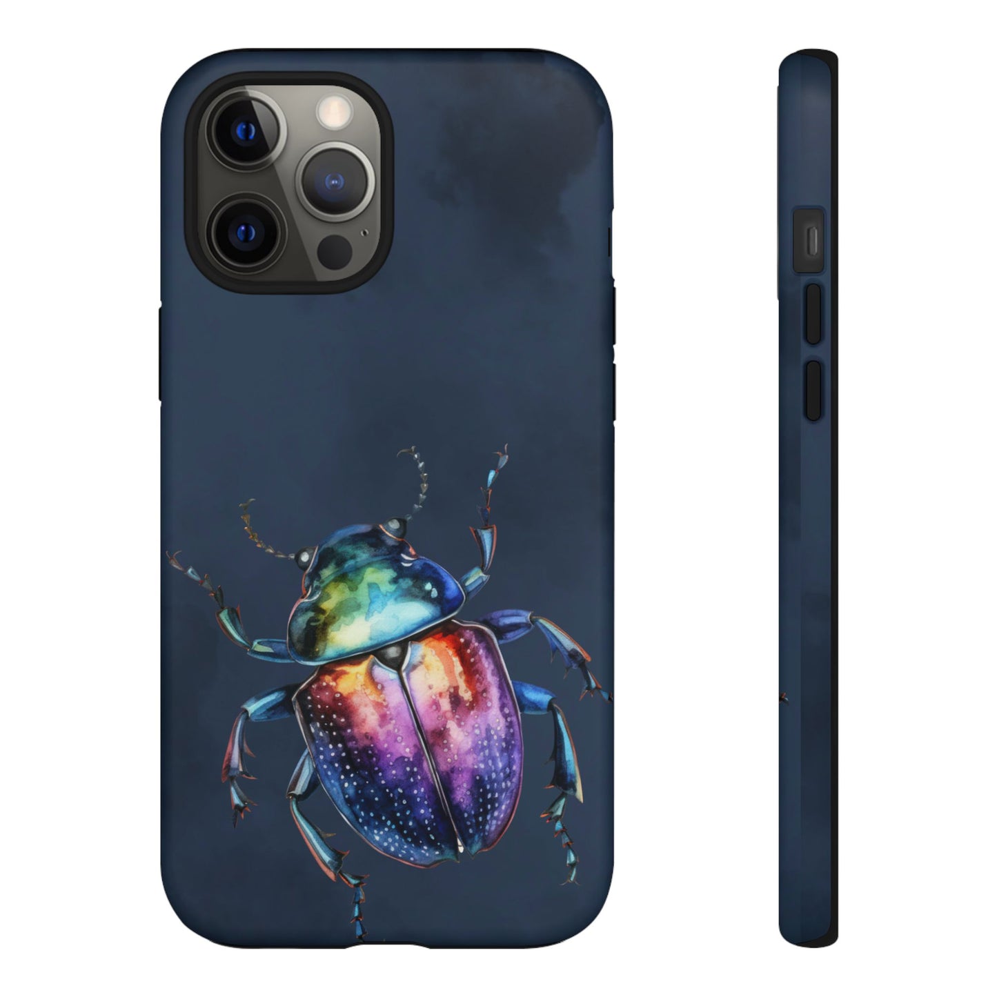 Iridescent Beetle Tough Phone Case - Insect Art Design, Nature-Inspired Pattern, Compatible with iPhone, Galaxy, and Google Phones