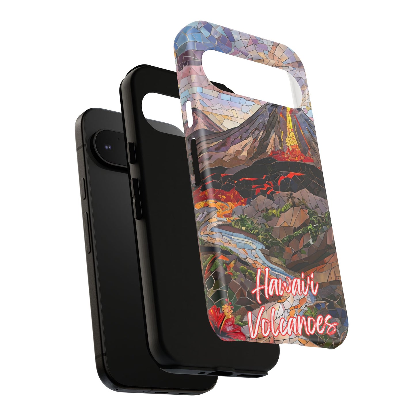 Hawaii Volcanoes National Park Hawaii Phone Case, Mosaic Phone Case, Hawaii Nature Art, National Park Gift, Scenic Waterfall Phone Cover