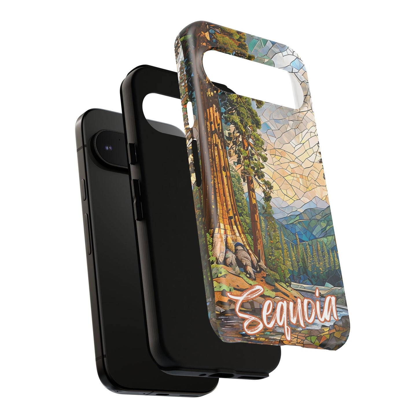 Sequoia National Park Northern California Phone Case, Mosaic Phone Case, Mountain Nature Art, National Park Gift, Scenic Forest Phone Cover