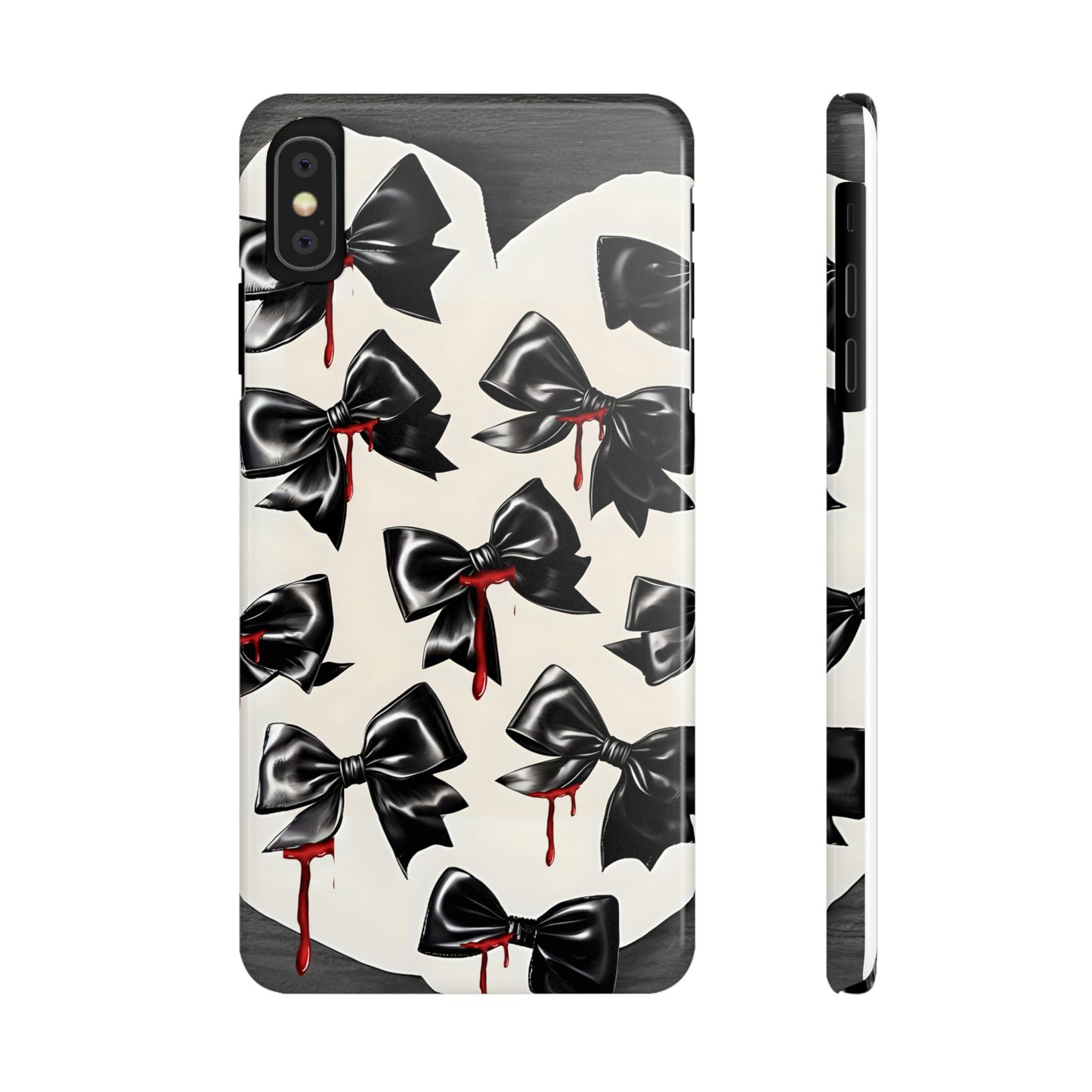 Spooky Halloween Slim Phone Case, Goth Coquette Aesthetic, Cute Horror Style, Perfect for Birthdays and Special Occasions