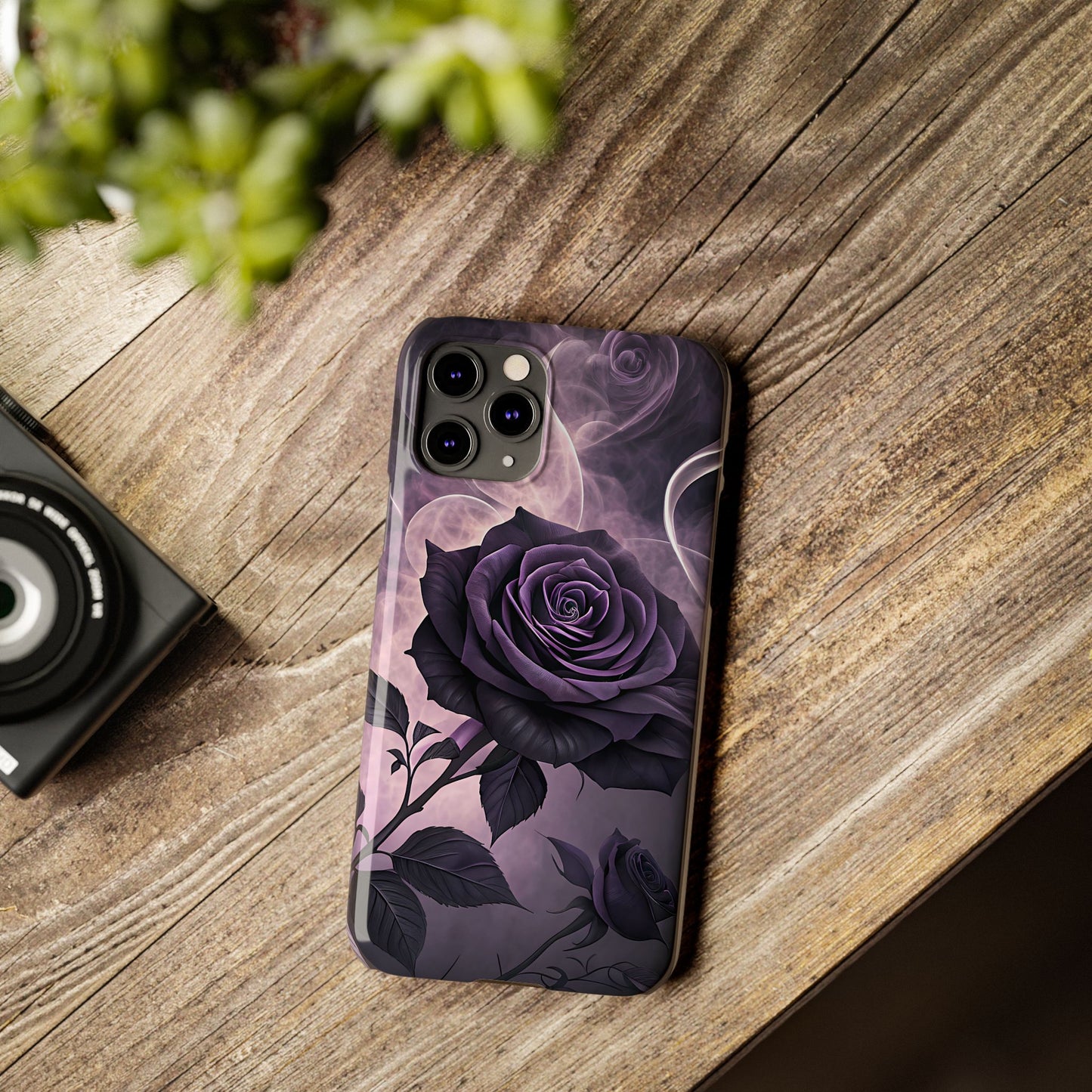 Elegant Purple Rose Phone Cases, Stylish Slim Cases for Flower Lovers, Floral Accessories, Birthday Gifts, Unique Phone Covers