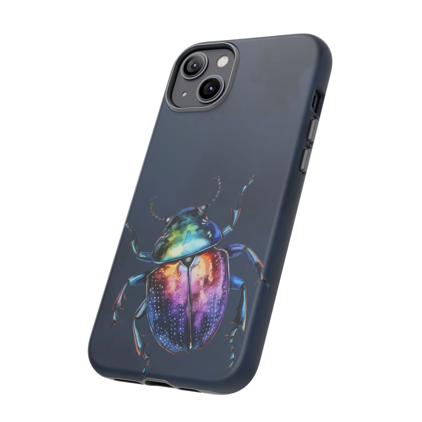 Iridescent Beetle Tough Phone Case - Insect Art Design, Nature-Inspired Pattern, Compatible with iPhone, Galaxy, and Google Phones
