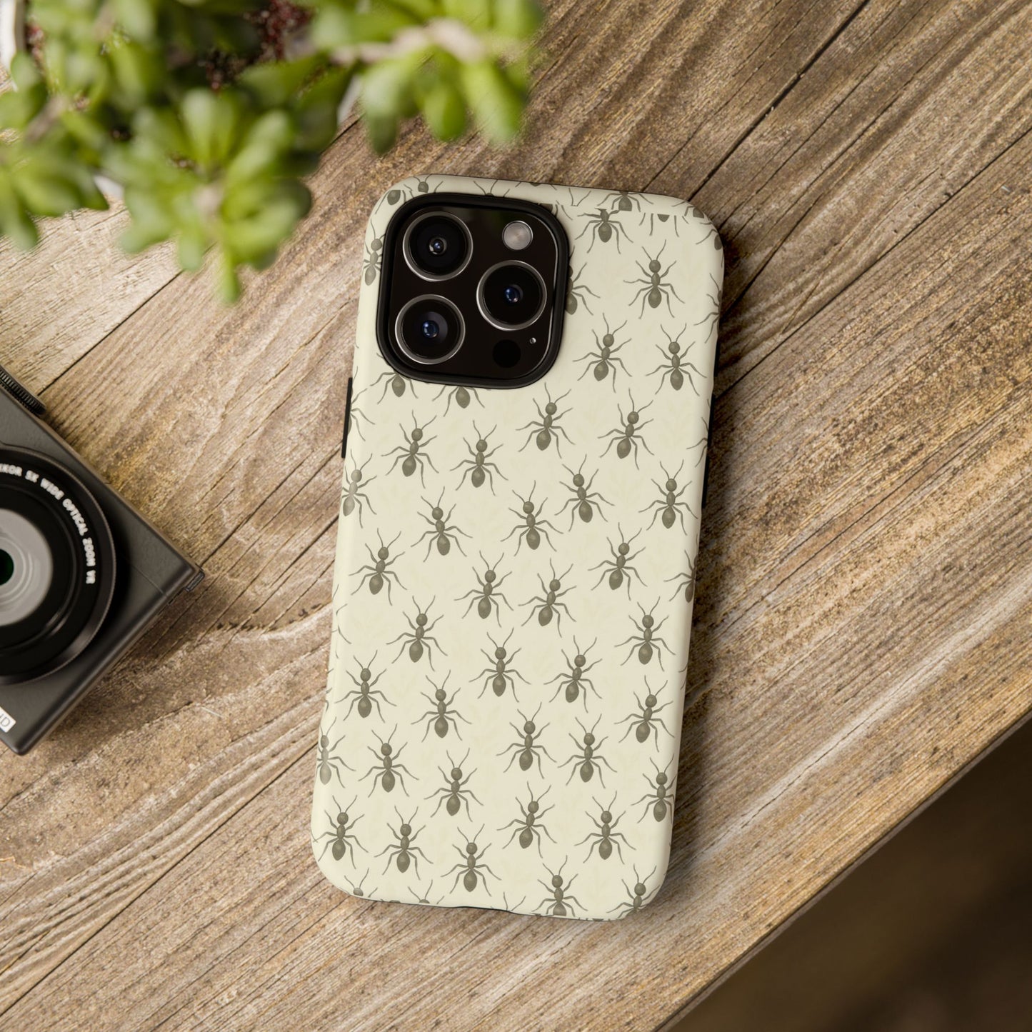 Marching Ant Pattern Tough Phone Case - Realistic Insect Art, Minimalist Nature Aesthetic, Compatible with iPhone, Galaxy, and Google Phones