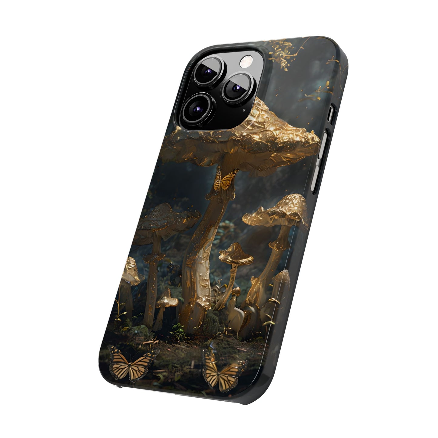 Enchanted Forest Slim Phone Cases, Fantasy Phone Cover, Mushroom Design, Nature Lover Gift, Boho Chic Cell Phone Case